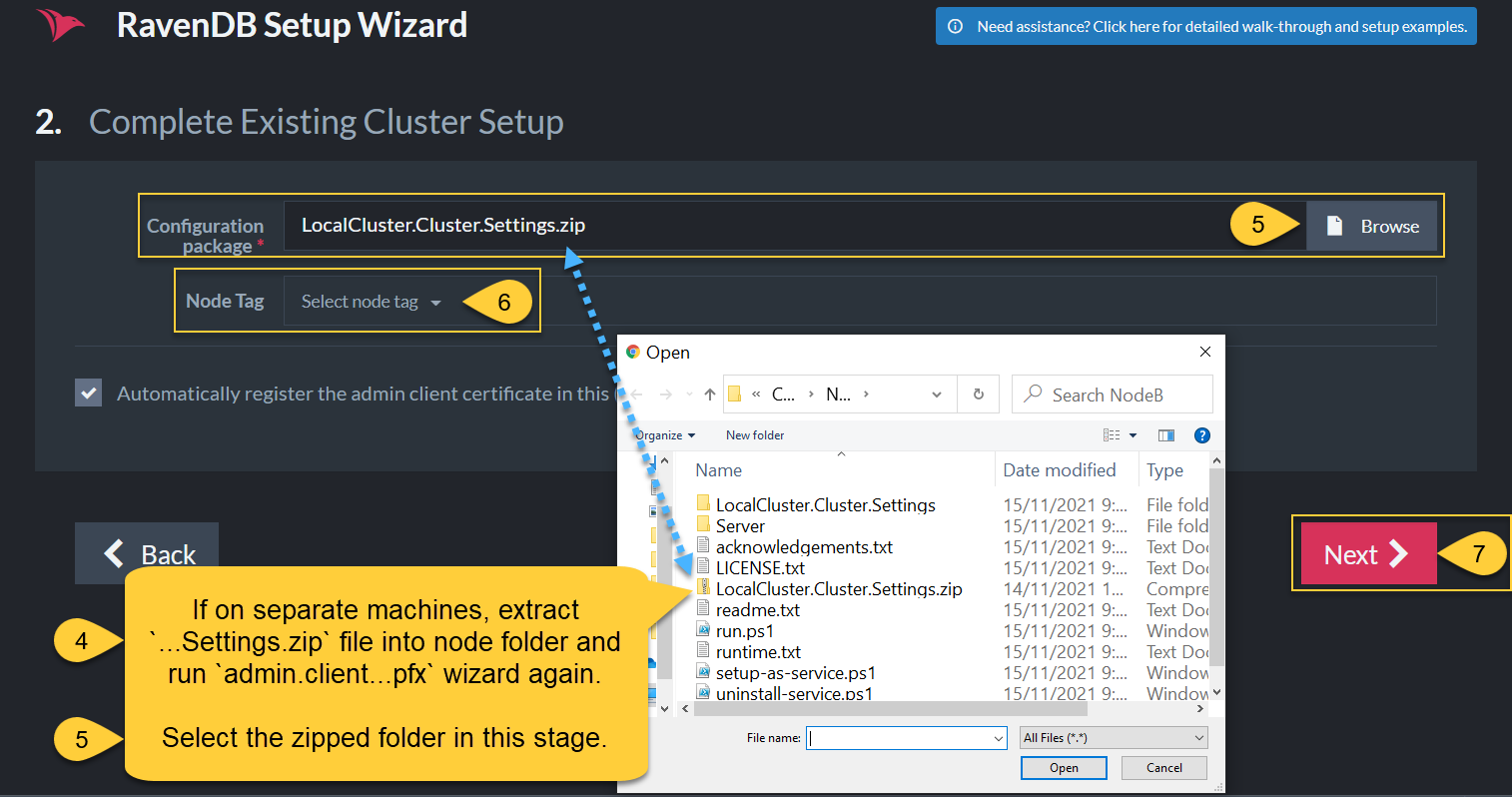 Complete Existing Cluster