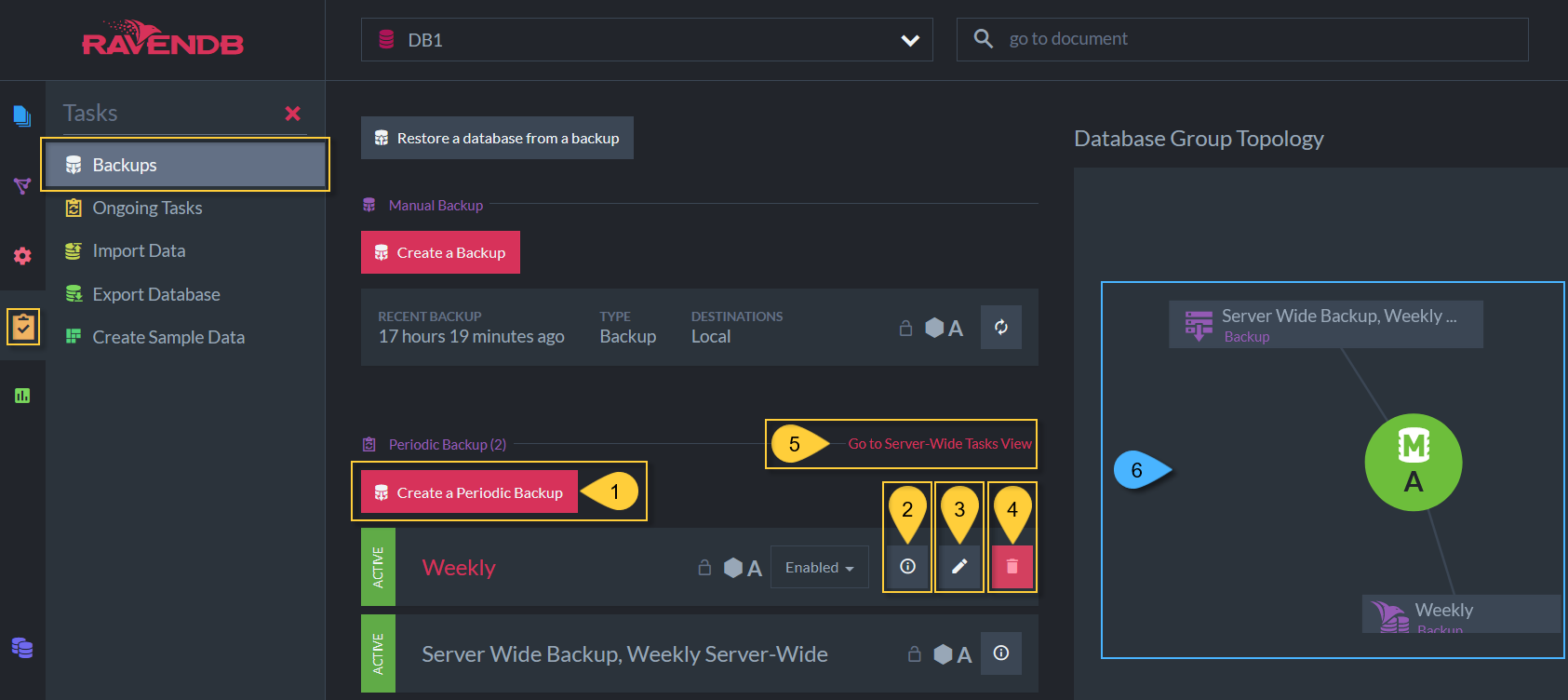 Periodic Backup View