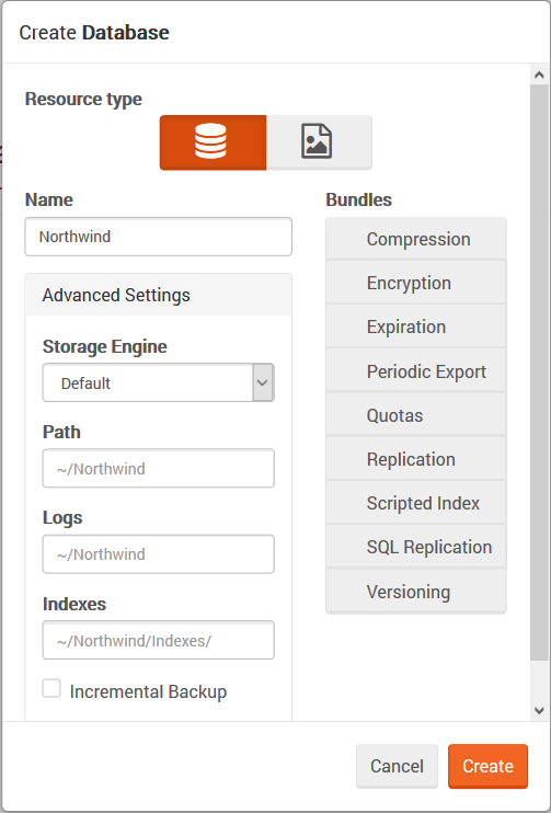 Figure 1. Studio. First run. Creating database.