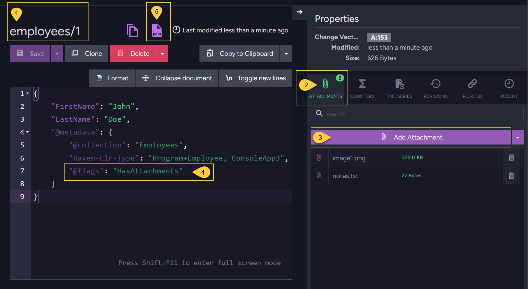 Add attachment to local storage