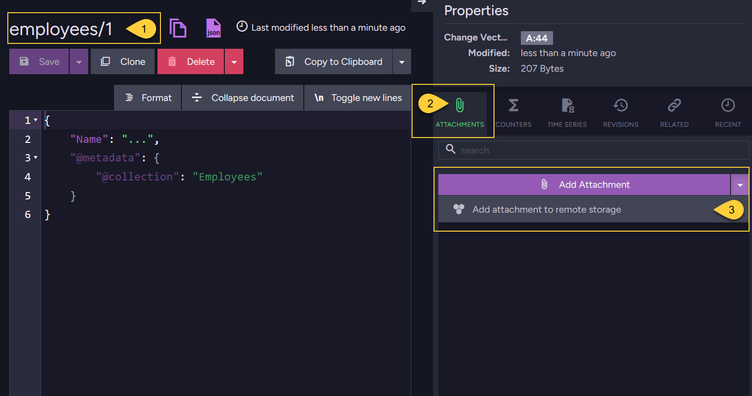 Add attachment to remote storage 1