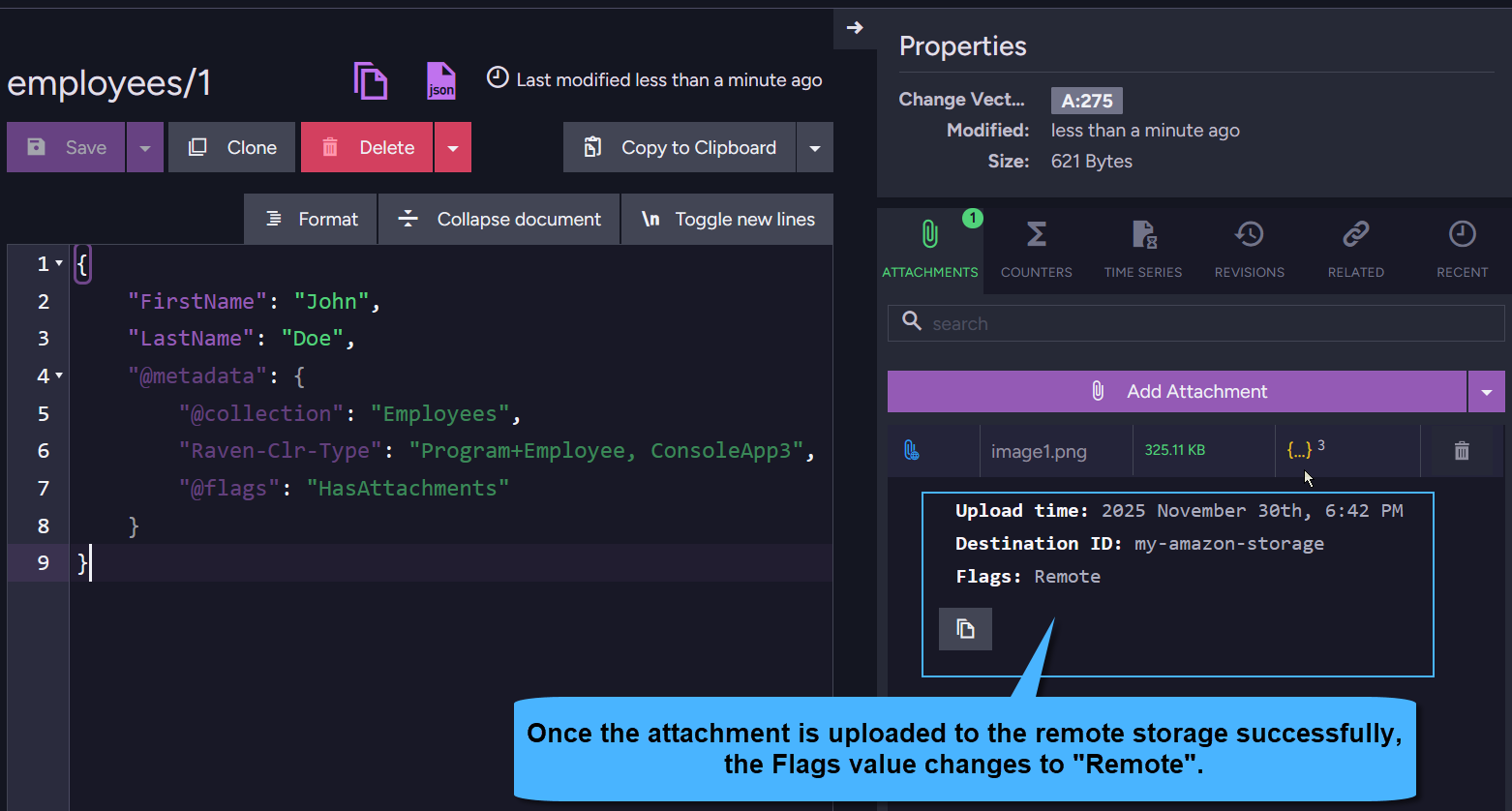 Add attachment to remote storage 4