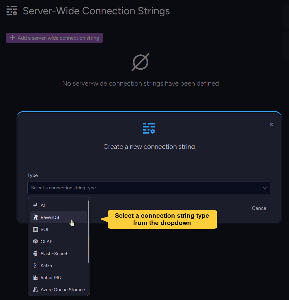 Add connection string 2