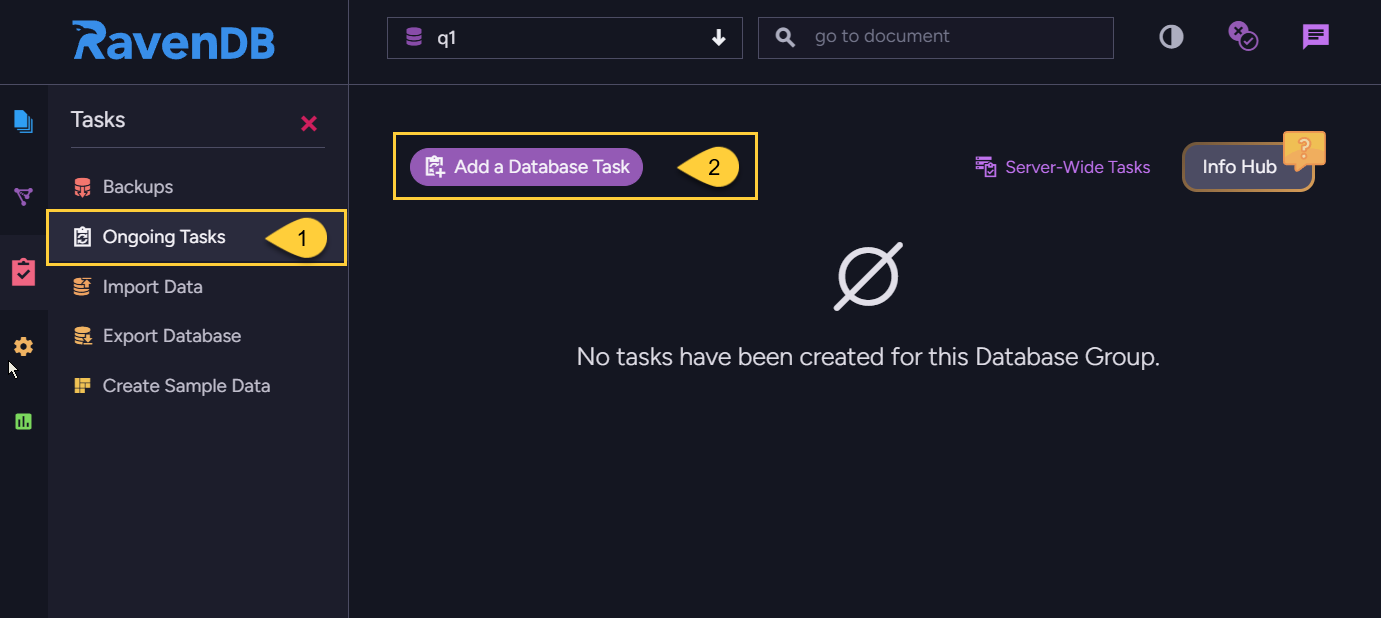 Ongoing Tasks View