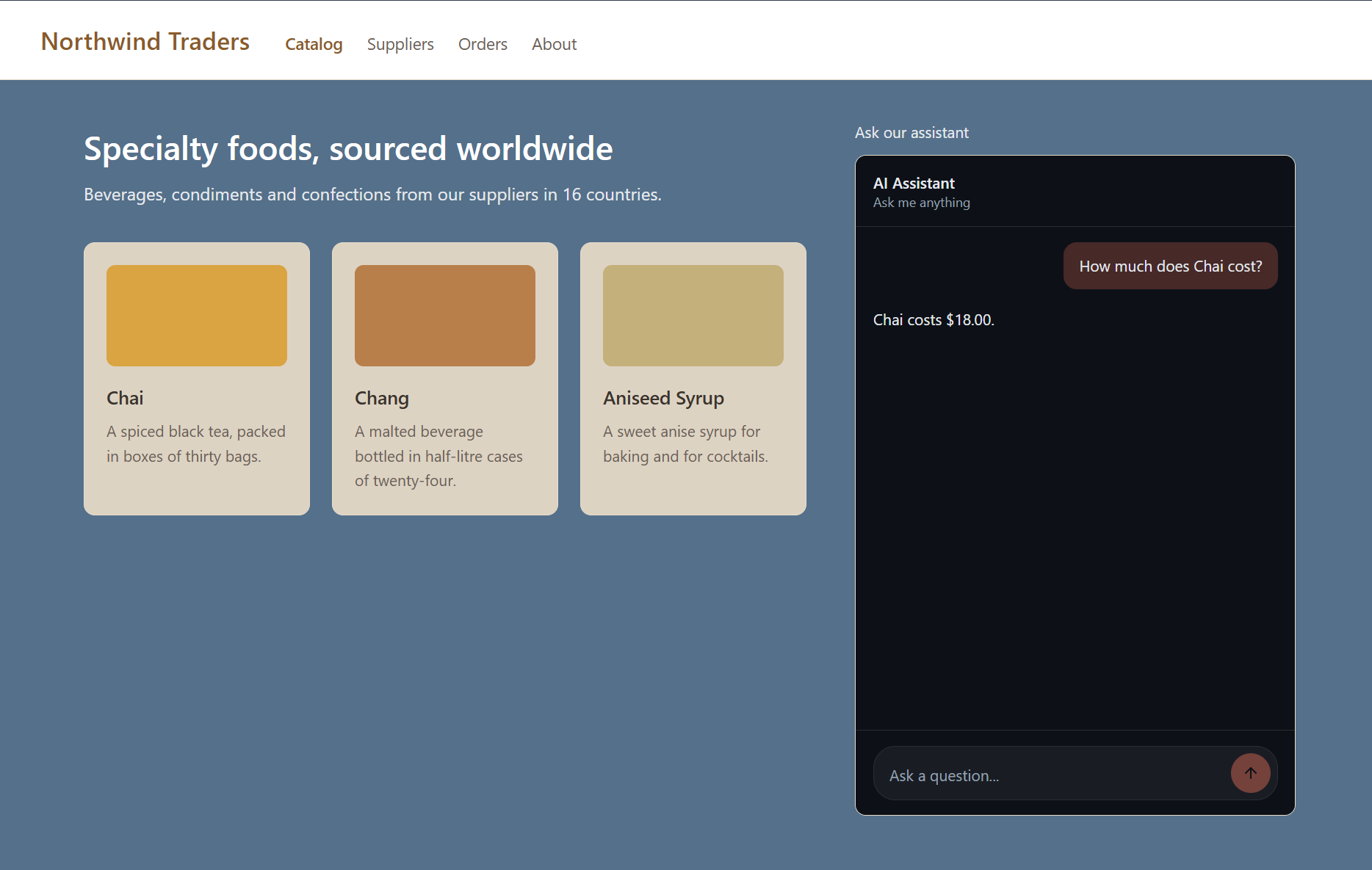 The widget on a page