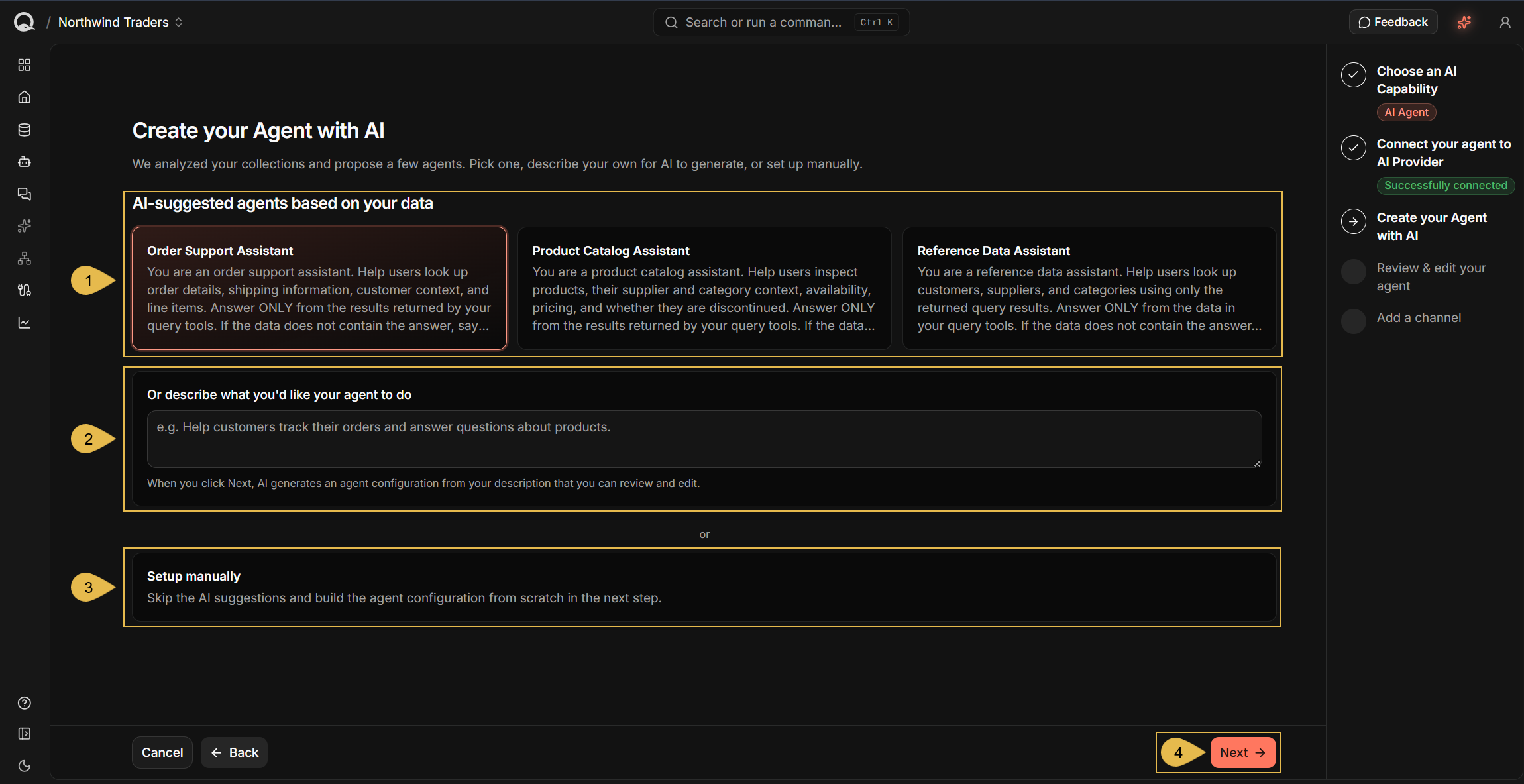 Create your Agent with AI
