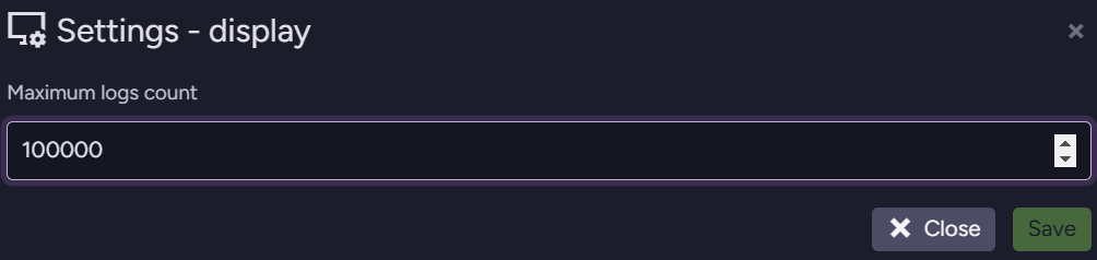 Settings - display