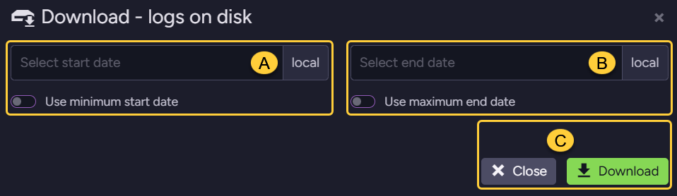 Logs on disk - Download