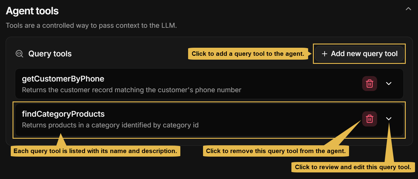 Agent tools