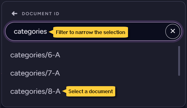 Document selection