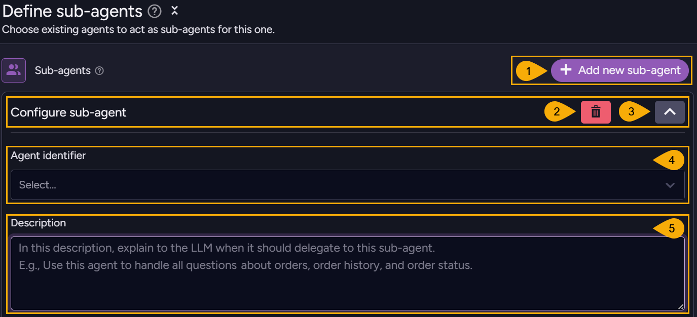 Define sub agents tools