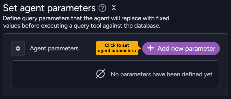 Add an agent parameter