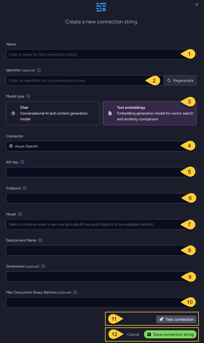 connection string to azure open ai