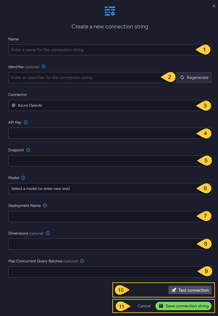 connection string to azure open ai