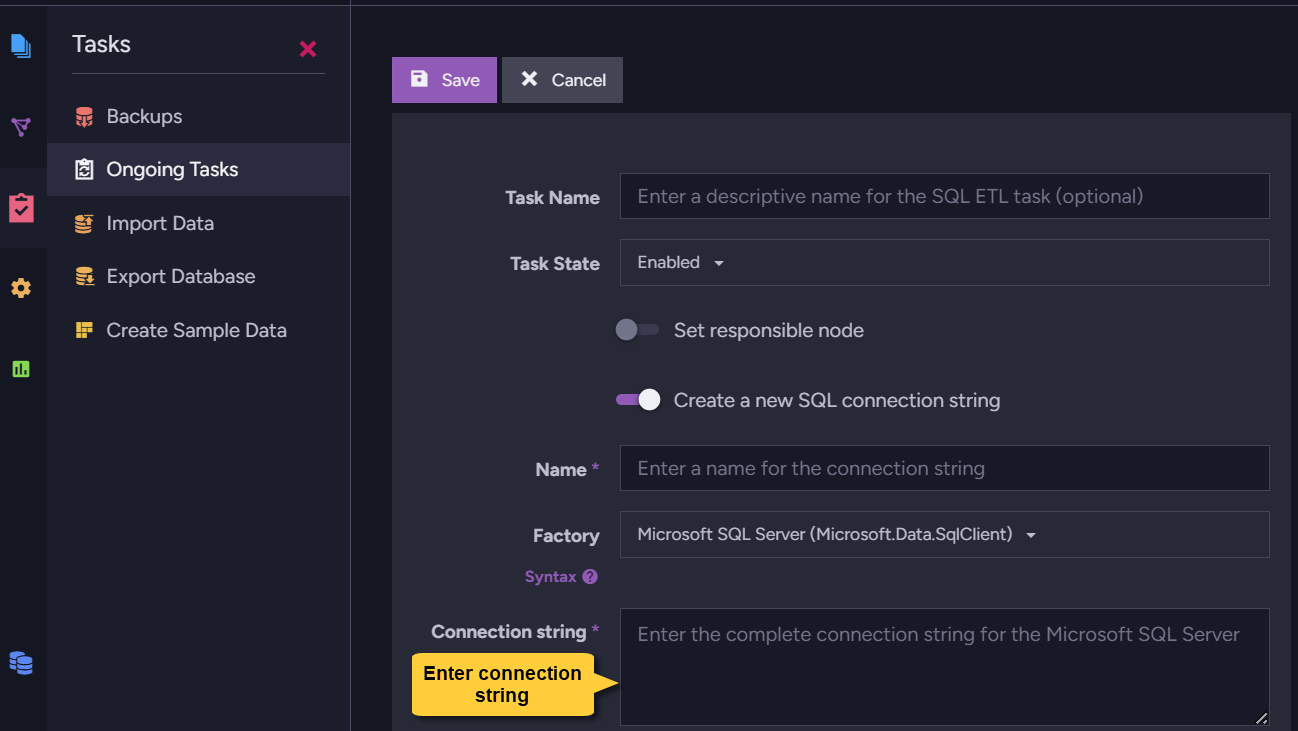SQL ETL task