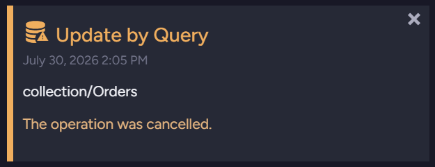 A canceled operation