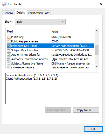 Enhanced Key Usage
