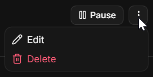Edit/delete on the channel's menu
