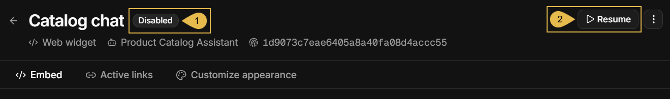 A paused channel