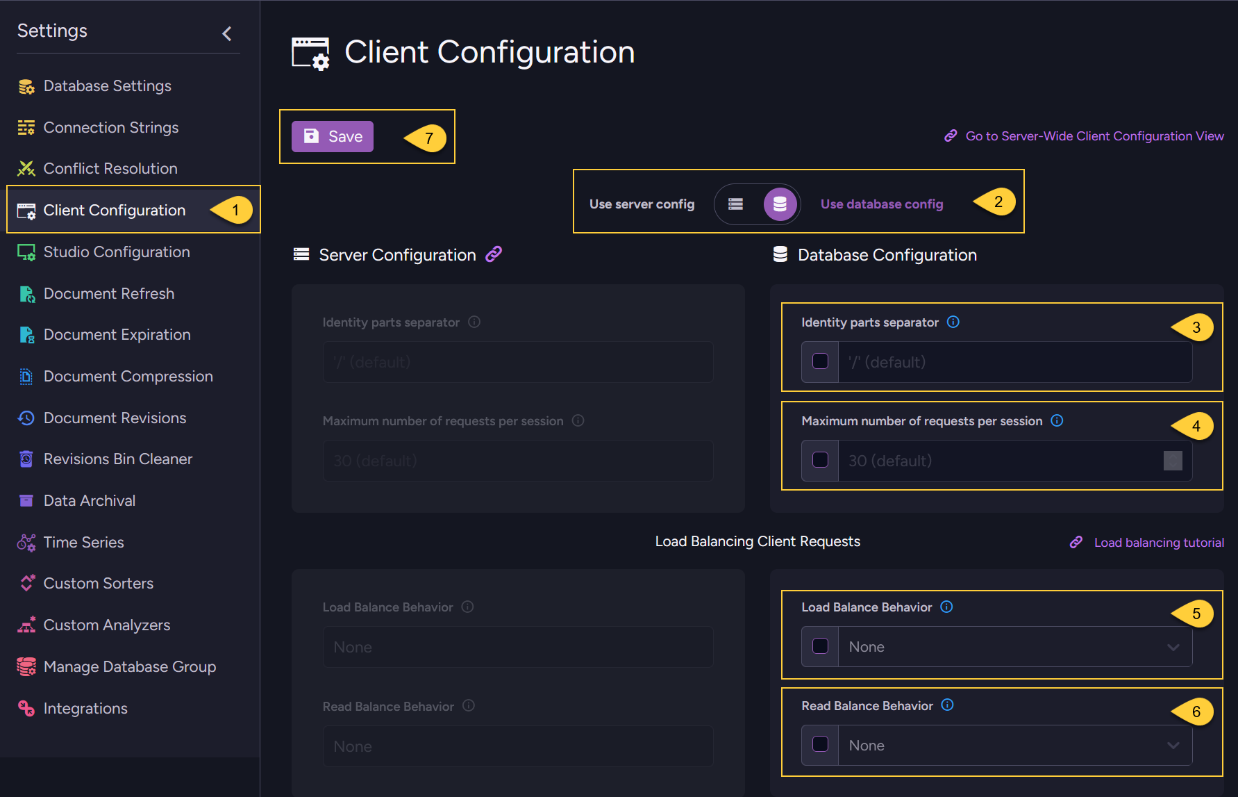 Figure 1. Client Configuration Per Database