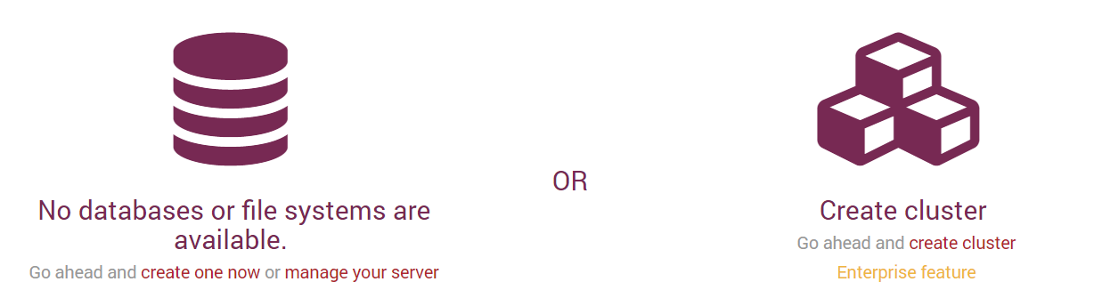 Figure 0. Studio. Manage Your Server. Opening Screen.