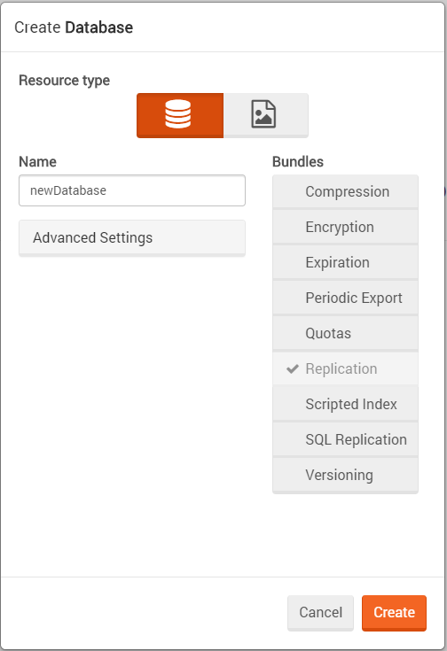 Figure 4. Studio. Manage Your Server. Replication Enabled by Default.