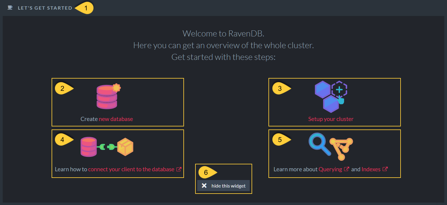 Let&#39;s Get Started Widget