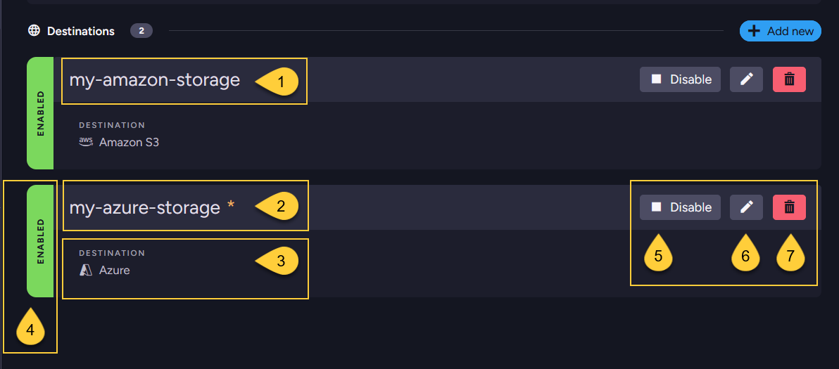 Remote attachments settings