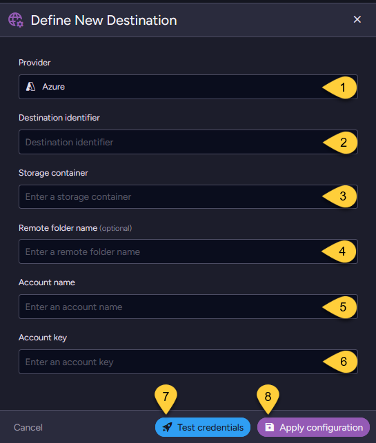 Remote attachments settings