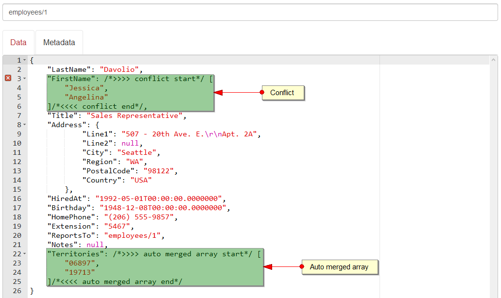 Figure 3. Studio. Donflicted document view.