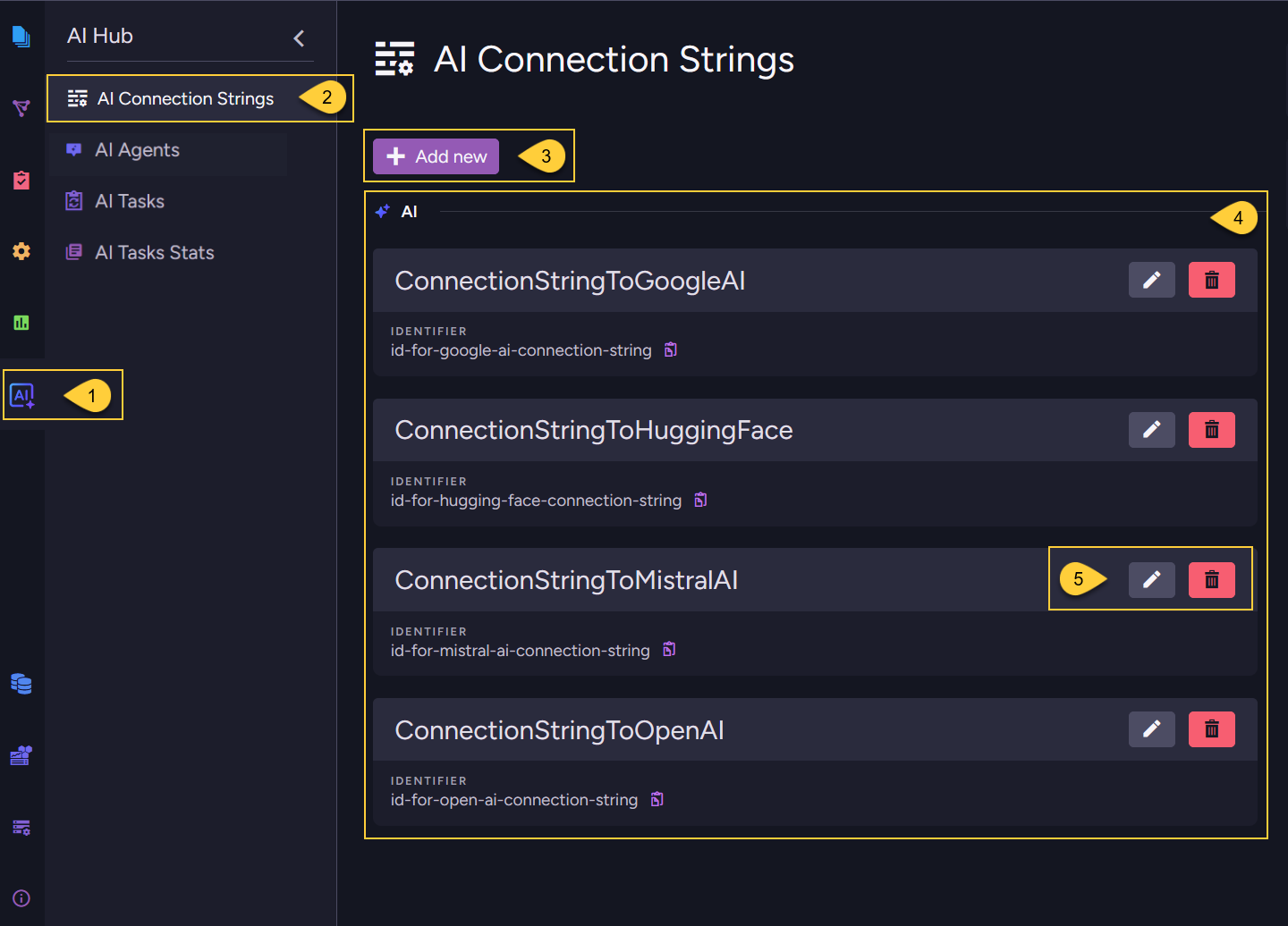 connection strings view
