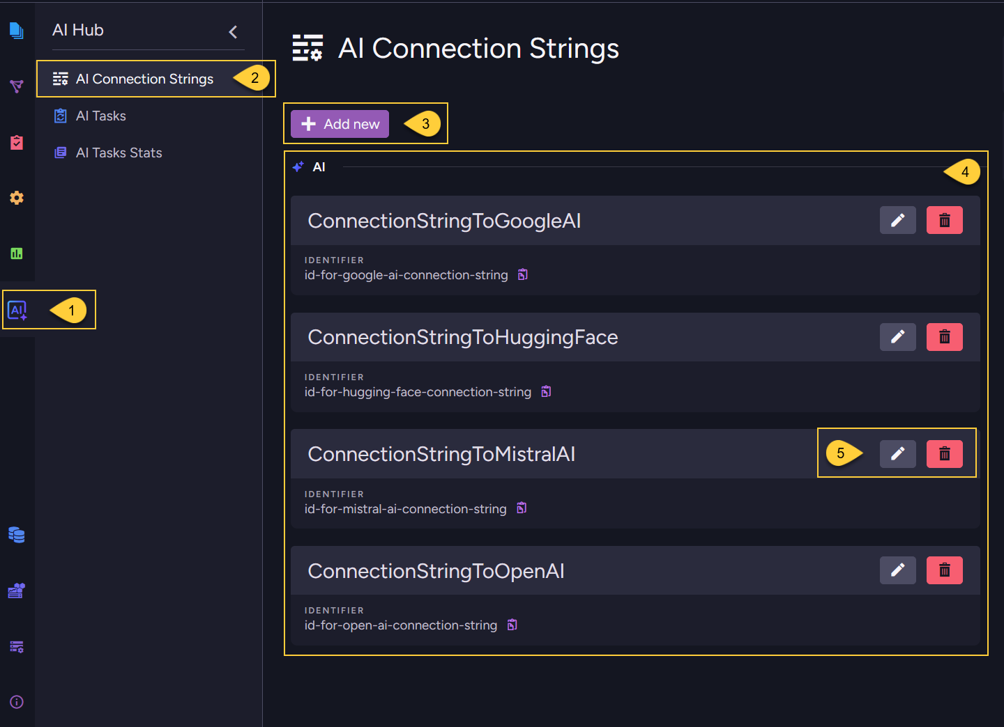 connection strings view