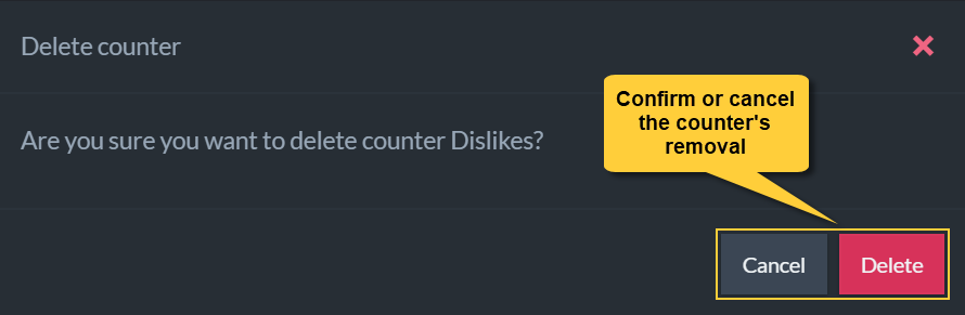 Figure 8. Delete a Counter