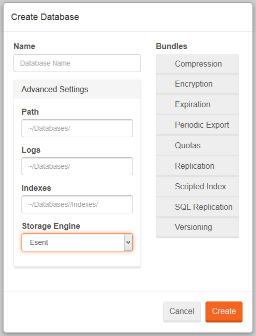 Figure 1: Creating database and changing Storage Engine