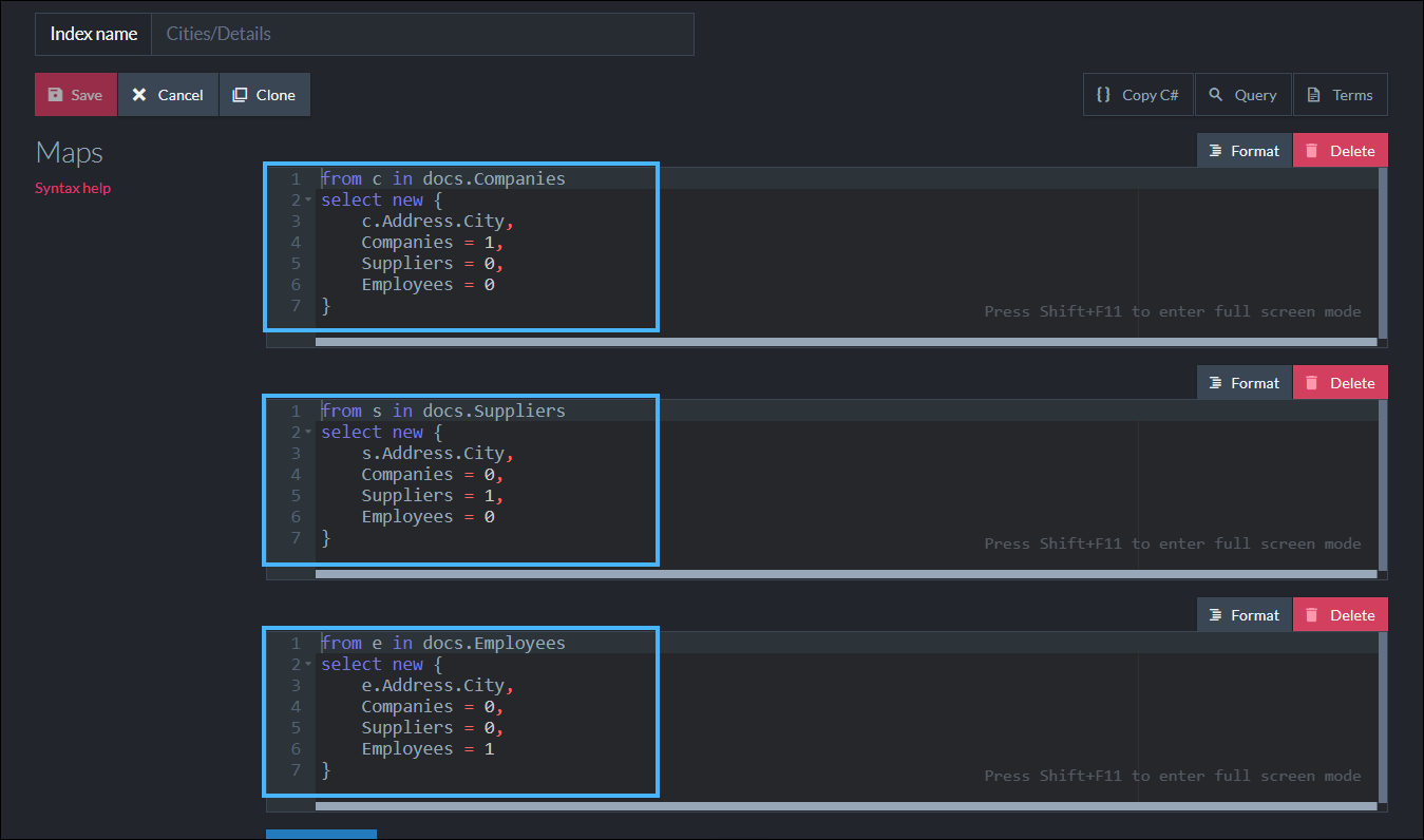 Figure 4. Define Multi-Maps