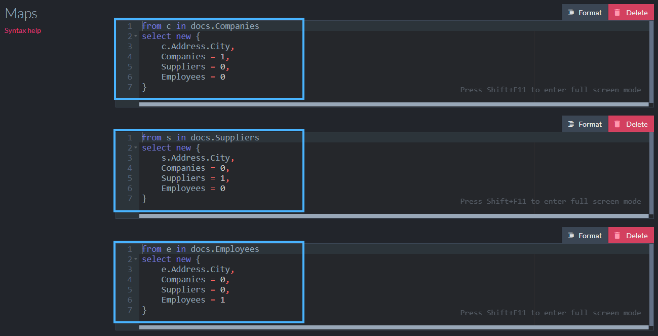 Figure 4. Define Multi-Maps