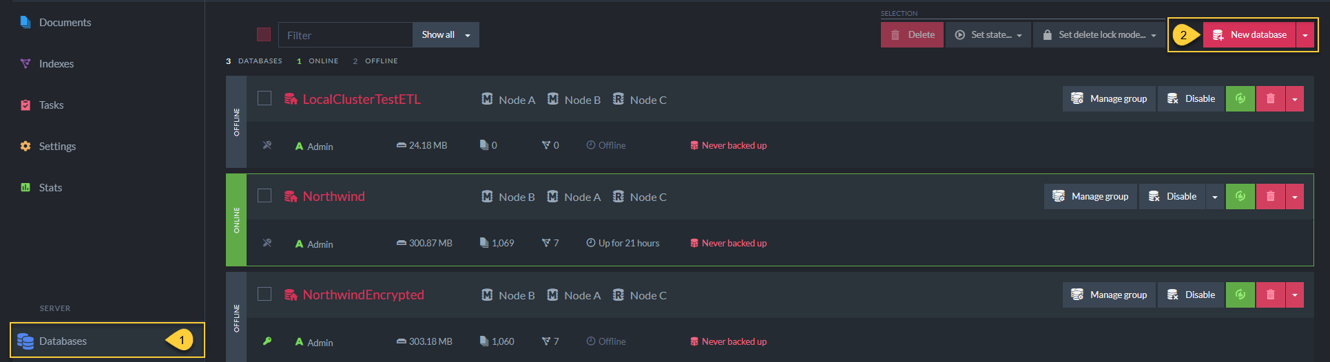 Create New Database