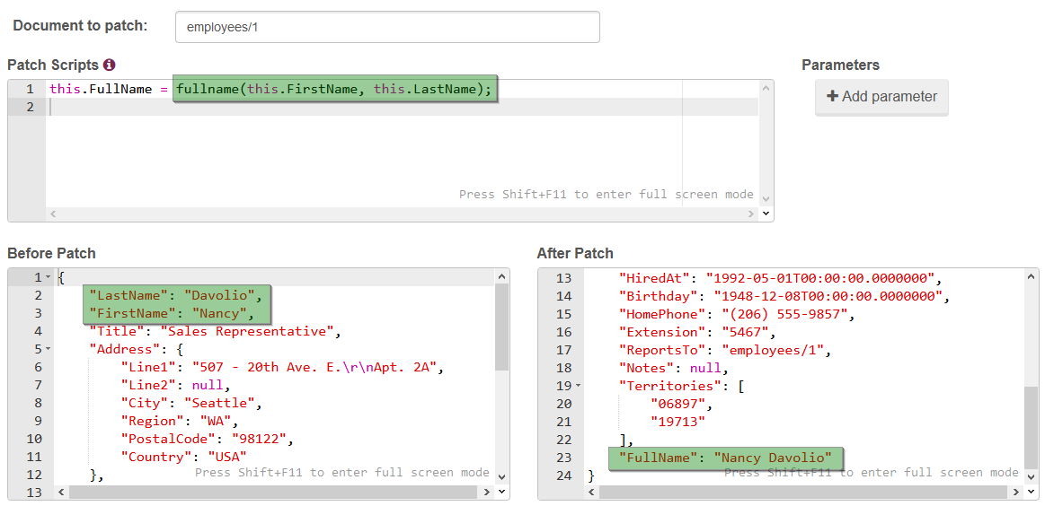 Figure 2. Settings. Custom Functions. Patch View.