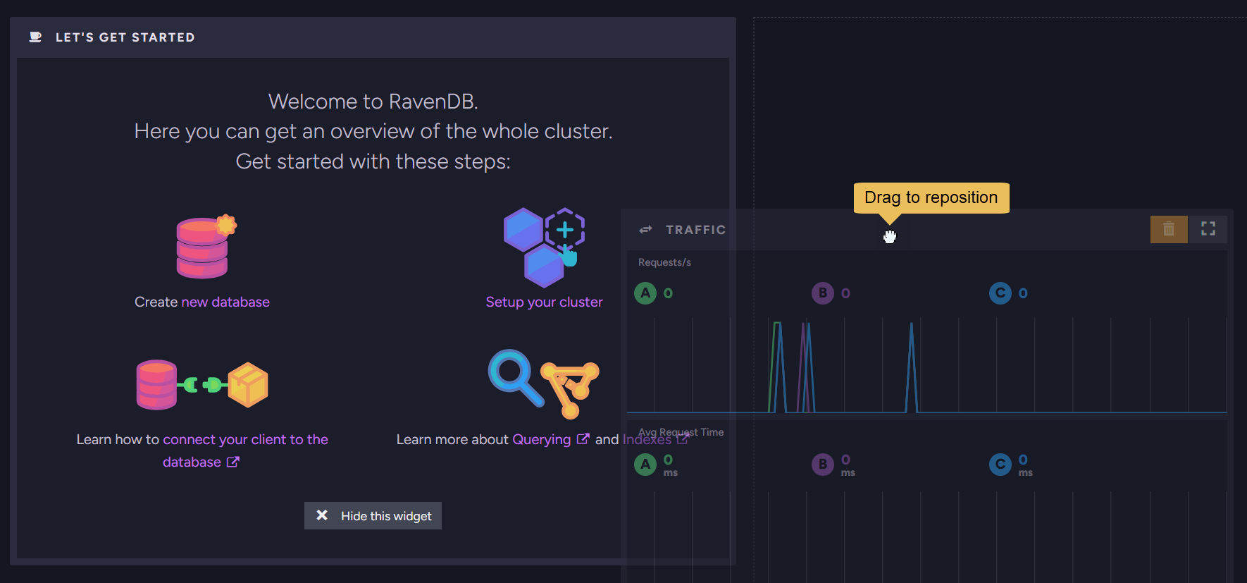 Repositioning a widget