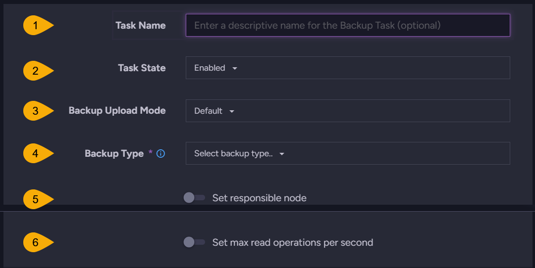Define basic task settings