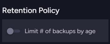 Set retention period