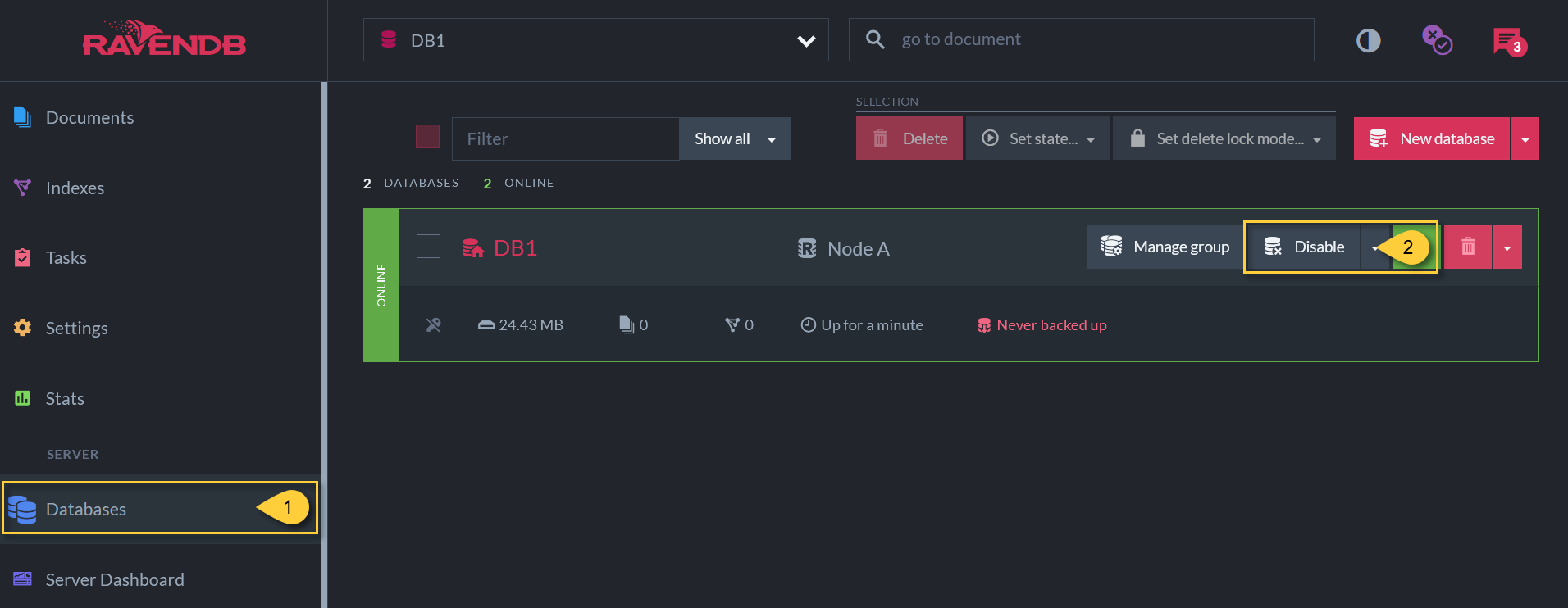Figure 4: How to Reload the Database