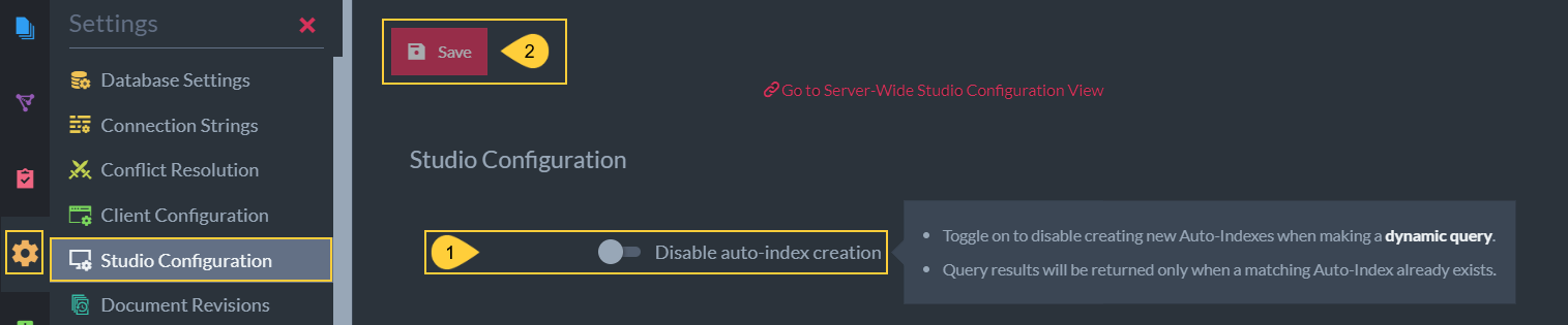 &quot;Disable Auto Index&quot;