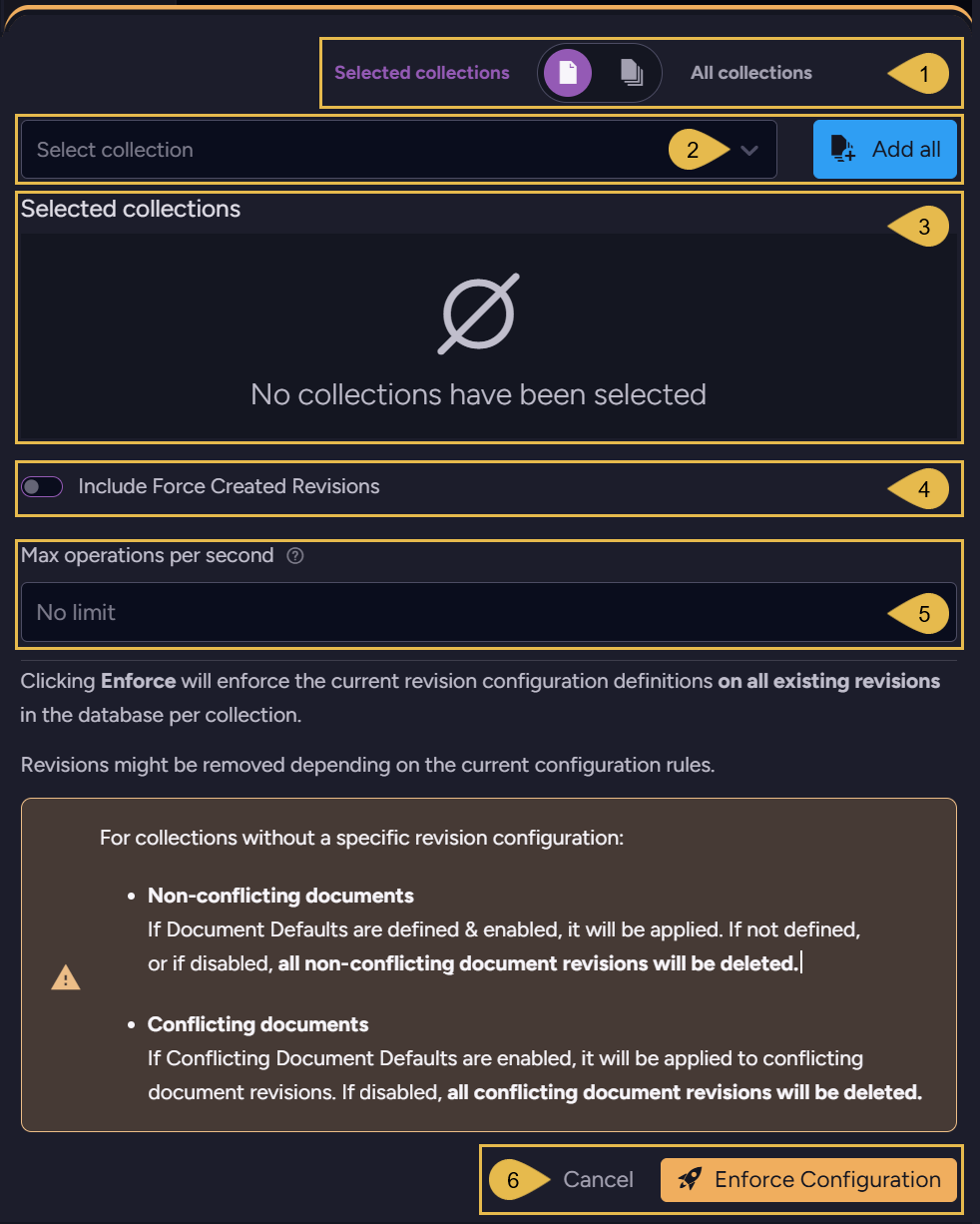 Enforce Configuration - popup