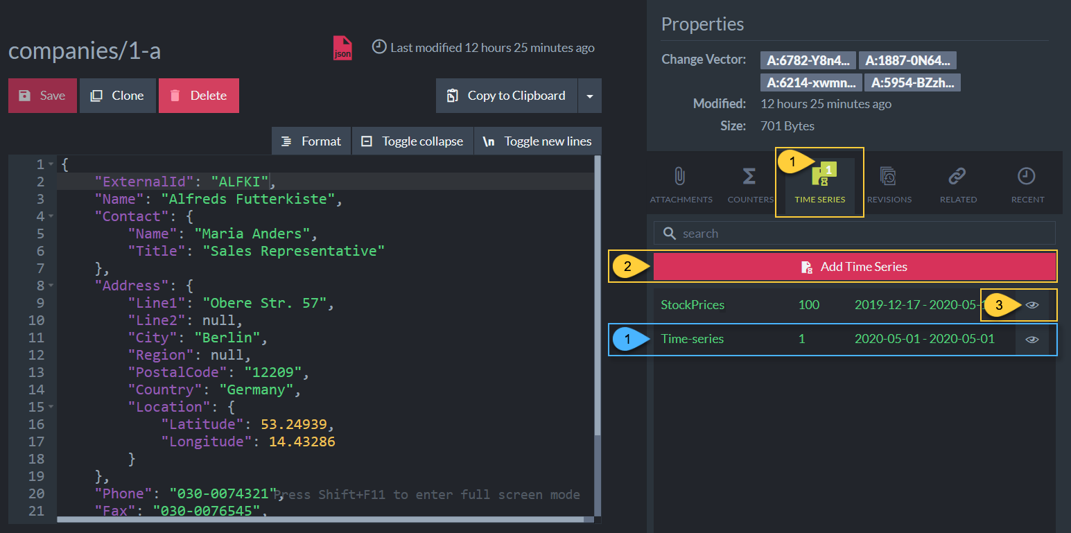 Time Series - Document View