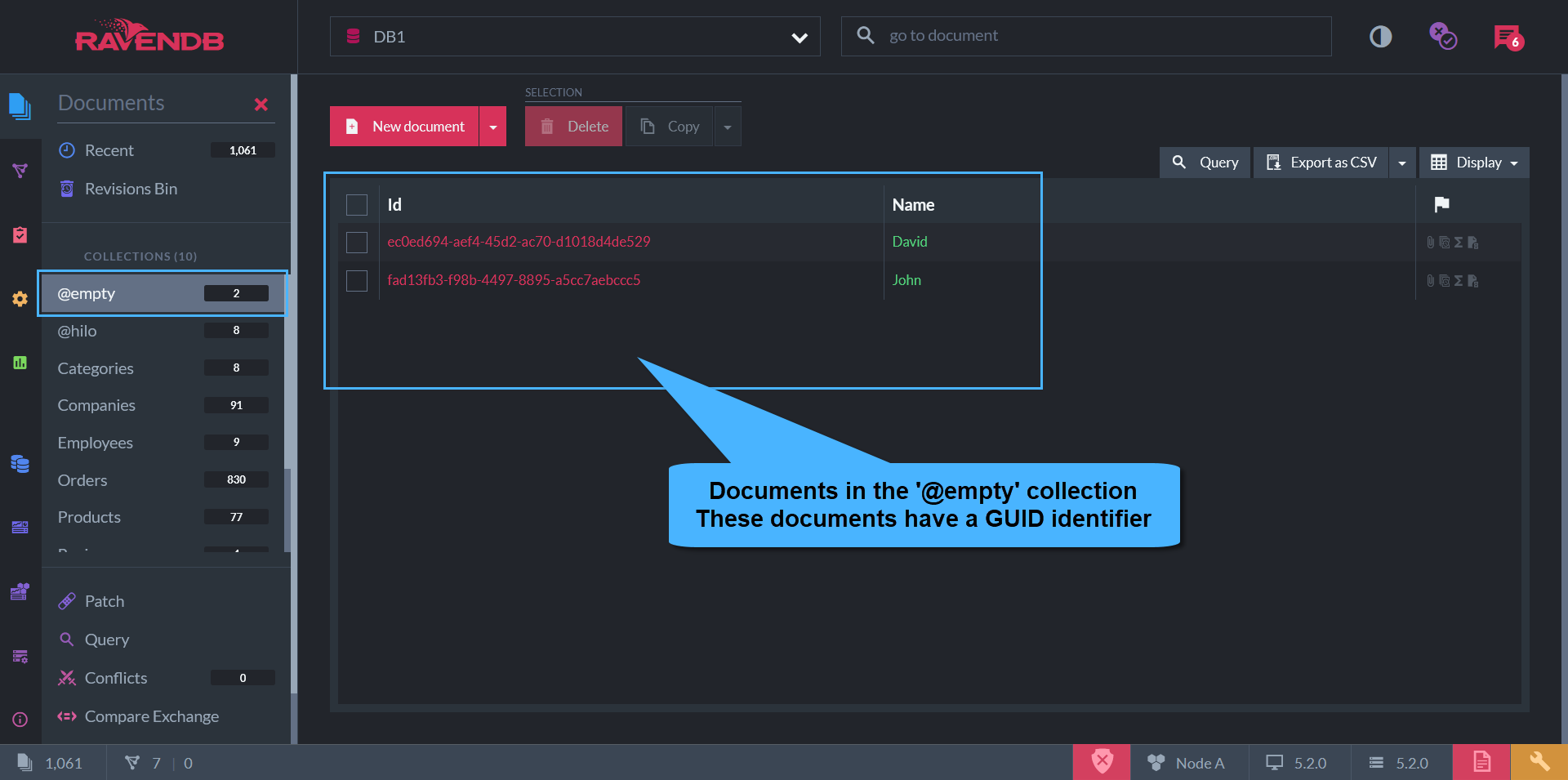 Figure 5. empty collection