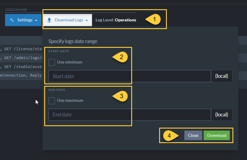 download logs