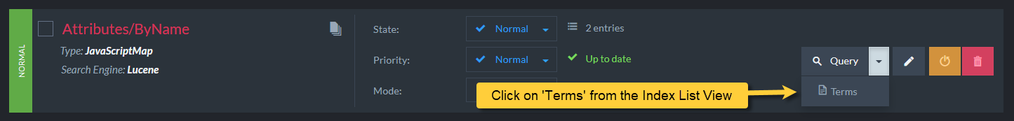 Figure 1. Go to terms view
