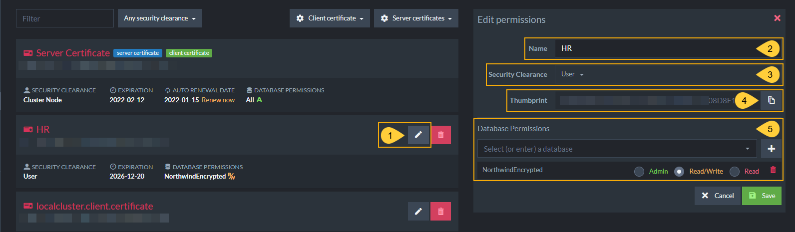 Figure 5. Edit Certificate