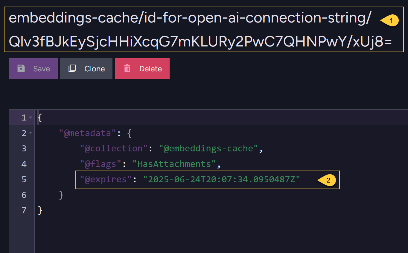 The embeddings cache - document